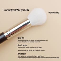 Blush Makeup Brush Powder Natural Fine Goat Hair Luxury Ebony Handle Make Up Brushes Beauty Tools