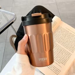 400ml/500ml TYESO Vacuum Flasks Thermoses Stainless Thermos Water Bottles Cup 304 Original Car Tumbler Cold and hot Coffee Mug
