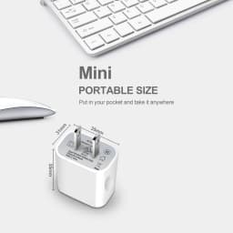 1/5Pcs USB Wall Chargers Block Power Adapter 2.1A Dual-Port Fast Charging Plug Cube Charger Adapter For IPhone For Samsung
