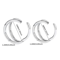 Double Septum Rings Nose Rings Hoops Cartilage Hoop Earring Piercing Nose Open Stacked Hoop Nose Rings 16G 18G 20G 6/8/10mm
