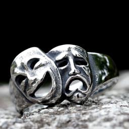2023 New 316L Stainless Steel Cry and Smile Ring For Man Women Good Polished Couple Gift Fashion Jewelry for Gift Free Shipping