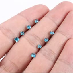 3mm Crystal Star Labret Piercing Stud Set Lip Ring Bulk Tragus Earring Flat Helix Stud Cartilage Jewelry Pack Lobe Earring Lot