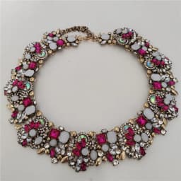 2026 New Fashion Crystal Rhinestones Large Collar Choker Necklace Earrings Women Jewelry Sets Indian Statement Wedding Necklace