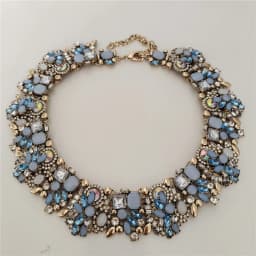 2026 New Fashion Crystal Rhinestones Large Collar Choker Necklace Earrings Women Jewelry Sets Indian Statement Wedding Necklace