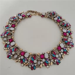 2026 New Fashion Crystal Rhinestones Large Collar Choker Necklace Earrings Women Jewelry Sets Indian Statement Wedding Necklace