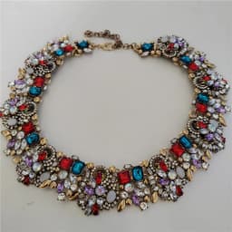 2026 New Fashion Crystal Rhinestones Large Collar Choker Necklace Earrings Women Jewelry Sets Indian Statement Wedding Necklace