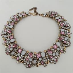 2026 New Fashion Crystal Rhinestones Large Collar Choker Necklace Earrings Women Jewelry Sets Indian Statement Wedding Necklace