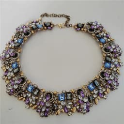 2026 New Fashion Crystal Rhinestones Large Collar Choker Necklace Earrings Women Jewelry Sets Indian Statement Wedding Necklace