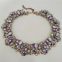 2026 New Fashion Crystal Rhinestones Large Collar Choker Necklace Earrings Women Jewelry Sets Indian Statement Wedding Necklace