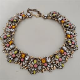 2026 New Fashion Crystal Rhinestones Large Collar Choker Necklace Earrings Women Jewelry Sets Indian Statement Wedding Necklace