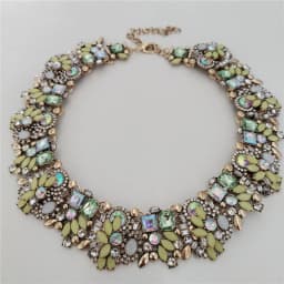 2026 New Fashion Crystal Rhinestones Large Collar Choker Necklace Earrings Women Jewelry Sets Indian Statement Wedding Necklace