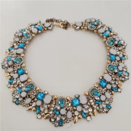 2026 New Fashion Crystal Rhinestones Large Collar Choker Necklace Earrings Women Jewelry Sets Indian Statement Wedding Necklace