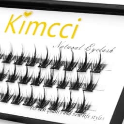 Kimcci 36 Segmented False Bundles Eyelashes Bundles Natural 3D Russian Volume Faux Eyelashes Individual Mink Eyelash Extension