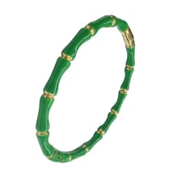 ZALMAN Brand Colorful Enamel Resin Bamboo Bangle Bracelet for Women Gold Color Stainless Steel Bangle Trendy Love Jewelry