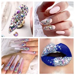 Wholesale 14400PCS/Bag Crystal AB Glitter Non Hotfix Rhinestones Nails Charms Diamond Accessories for Nail Art Decoration