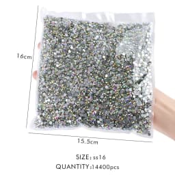 Wholesale 14400PCS/Bag Crystal AB Glitter Non Hotfix Rhinestones Nails Charms Diamond Accessories for Nail Art Decoration