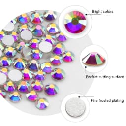 Wholesale 14400PCS/Bag Crystal AB Glitter Non Hotfix Rhinestones Nails Charms Diamond Accessories for Nail Art Decoration