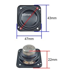 Ghxamp for JBL go 3 Bluetooth Speaker 1.75 inch full frequency speaker Waterproof Cone 47*43mm 4ohm