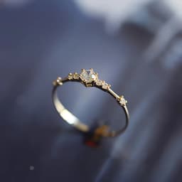 Ring 14k Plated Paved Shining Zirconia Or Silvery Make Your Call Match Daily Outfits Party Or