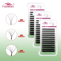 FADVAN Salons 6D/8D/10D W Lashes Double Layers W Shape Eyelash Extension Premade Volume Fan Natural Soft Lashes