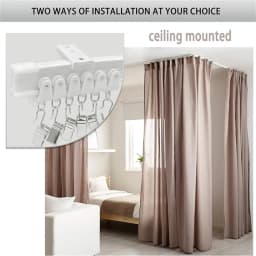 Flexible Bendable Curtain Track Ceiling Or Wall Mount Room Divider Curved Slide Ceiling Track System