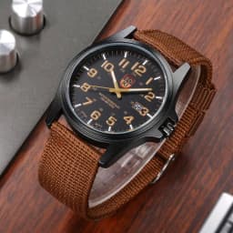Fashion Simple Calendar Quartz Men Sports Watch Army Watch