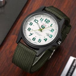 Fashion Simple Calendar Quartz Men Sports Watch Army Watch