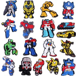 2024new 18pcs/set Transformers Cartoon shoes Shoes Charms Kawaii Shoe Accessories for Funny Decoration Unisex Sandals Kid Gift