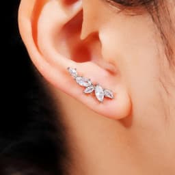 Huitan Chic Climb Ear Stud Earrings for Women Fashion Contracted Piercing Accessories Low-key Earrings Gift Statement Jewelry