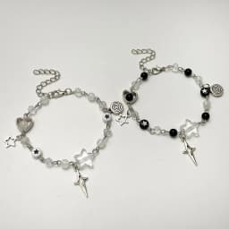 Fashion Couple Beads Bracelets Love Heart Star Handmade Y2K Charm Anime Beaded Kawaii Friendship Couple Bracelet Jewelry
