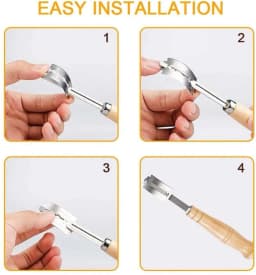 Wood Handle Sourdough Bread Scoring Lame Bread Knife With 5 Pcs Blades Bread Machine Lame Dough Scoring Knife