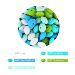 50/100pcs Silicone Lentil Beads 12mm Abacus Loose Focal Beads DIY Necklace Bracelet Keychain Accessories For Jewelry Making