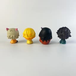 4PCS/Set Anime Demon Slayer Nezuko Tanjirou Zenitsu Inosuke Mini Figurine Kawaii Action Figure PVC Model Collectible Doll Toys