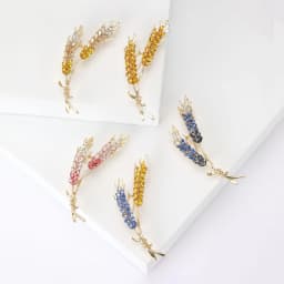 Rhinestone Wheat Ear Brooches for Women Unisex Enamel Wheat Plant Pins Banquet Party Backpack Gifts Jewelry Accessories