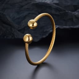 Luxury Stainless Steel Braided Open Men Women Charm Cuff BraceletGold Silvery Ball Jewelry Accessories Bracelets Bangles