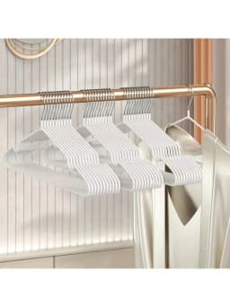 10/20/30//50pcs-Metal Seamless Anti Slip Clothes Hanger Is Durable and Sturdy Saving Home Space