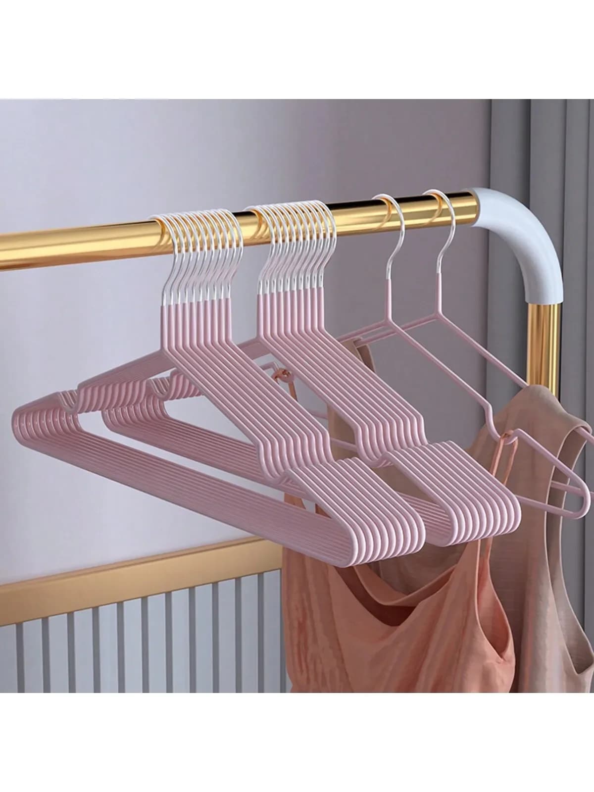 10/20/30//50pcs-Metal Seamless Anti Slip Clothes Hanger Is Durable and Sturdy Saving Home Space