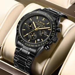 Reloj Hombre LIGE Luxury Business Men Watches Stainless Steel Quartz WristWatch Male Calendar Luminous Clock Relogio Masculino