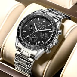 Reloj Hombre LIGE Luxury Business Men Watches Stainless Steel Quartz WristWatch Male Calendar Luminous Clock Relogio Masculino
