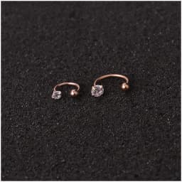 1PC Stainless Steel Little Huggies Hoop Earrings For Women Tiny Crystal Zirconia Pendant Cartilage Earrings Piercing Jewelry