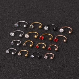 1PC Stainless Steel Little Huggies Hoop Earrings For Women Tiny Crystal Zirconia Pendant Cartilage Earrings Piercing Jewelry
