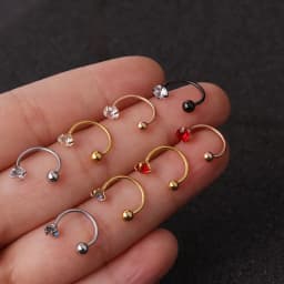 1PC Stainless Steel Little Huggies Hoop Earrings For Women Tiny Crystal Zirconia Pendant Cartilage Earrings Piercing Jewelry