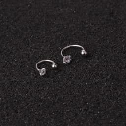 1PC Stainless Steel Little Huggies Hoop Earrings For Women Tiny Crystal Zirconia Pendant Cartilage Earrings Piercing Jewelry