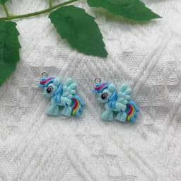 10pcs Resin Animal Charm Pendant Necklace Keychain DIY Handmade Keychain Necklace Cute Earrings Charm