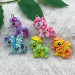 10pcs Resin Animal Charm Pendant Necklace Keychain DIY Handmade Keychain Necklace Cute Earrings Charm