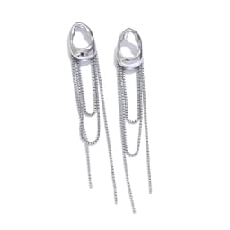 Yhpup 316L Stainless Steel Geometric Tassel Chain Drop Dangle Earrings for Women Temperament Popular Waterproof Jewelry Gift