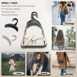 10pcs Tie and Scarf Hangers, Single-Hook Hat Racks, Multi-Functional Belt Hooks/Hangers, and Arched Bag Hooks.
