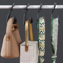 10pcs Tie and Scarf Hangers, Single-Hook Hat Racks, Multi-Functional Belt Hooks/Hangers, and Arched Bag Hooks.
