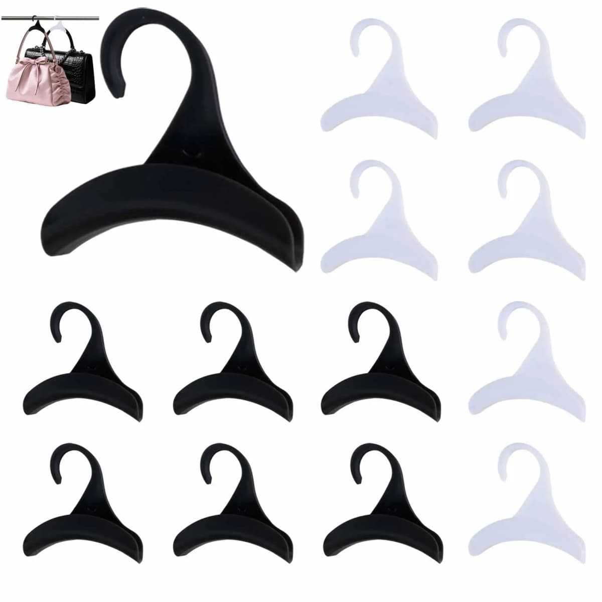 10pcs Tie and Scarf Hangers, Single-Hook Hat Racks, Multi-Functional Belt Hooks/Hangers, and Arched Bag Hooks.