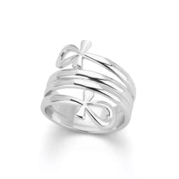 Double Coiled Queen Nefertiti Rings For Women Egyptian Jewelry Gift Vintage Stainless Steel Ring Wedding Couple Africa Ring